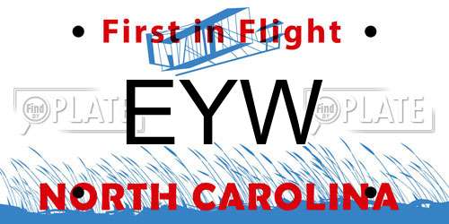 EYW North Carolina License Plate