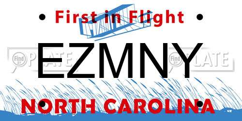 EZMNY North Carolina License Plate
