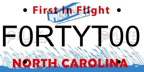F0RTYT00 North Carolina License Plate