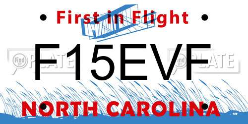F15EVF North Carolina License Plate