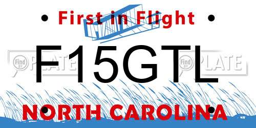 F15GTL North Carolina License Plate