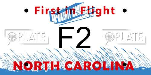F2 North Carolina License Plate