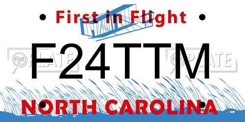 F24TTM North Carolina License Plate