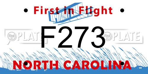 F273 North Carolina License Plate