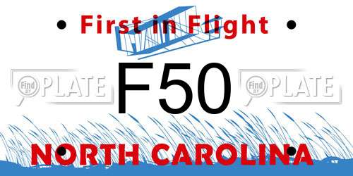 F50 North Carolina License Plate