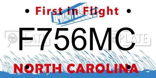 F756MC North Carolina License Plate