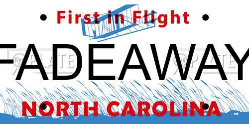 FADEAWAY North Carolina License Plate