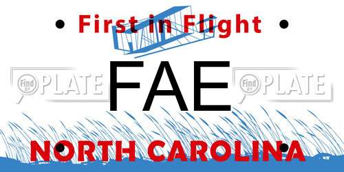 FAE North Carolina License Plate