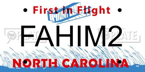 FAHIM2 North Carolina License Plate