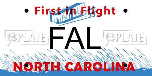 FAL North Carolina License Plate