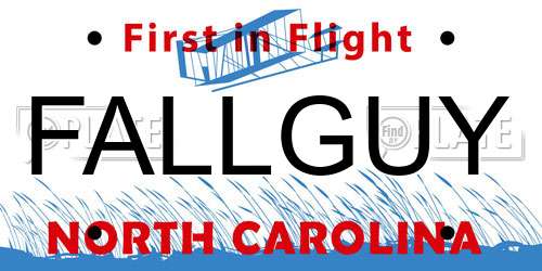 FALLGUY North Carolina License Plate
