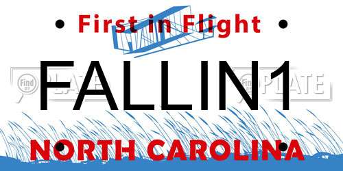 FALLIN1 North Carolina License Plate