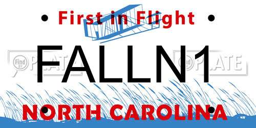 FALLN1 North Carolina License Plate