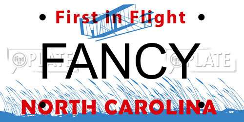 FANCY North Carolina License Plate