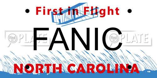 FANIC North Carolina License Plate