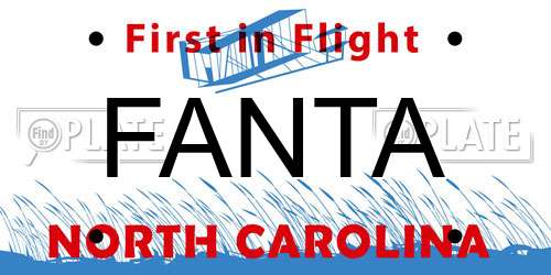 FANTA North Carolina License Plate