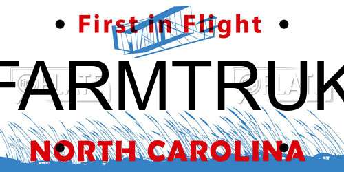 FARMTRUK North Carolina License Plate