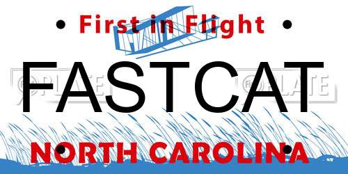 FASTCAT North Carolina License Plate