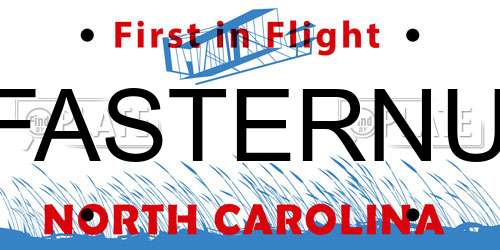FASTERNU North Carolina License Plate