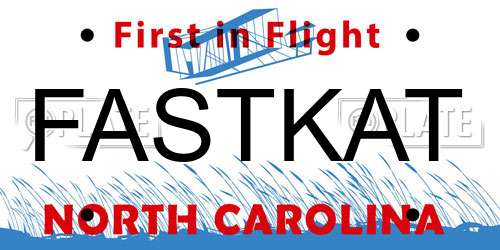 FASTKAT North Carolina License Plate