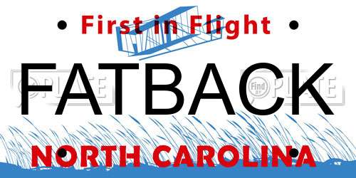 FATBACK North Carolina License Plate