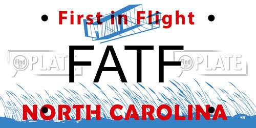 FATF North Carolina License Plate