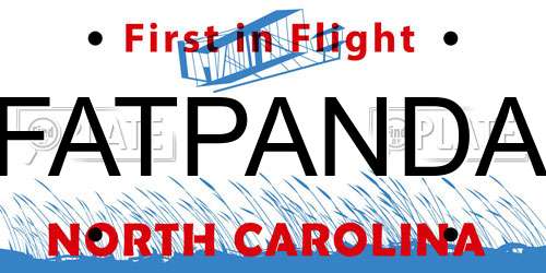 FATPANDA North Carolina License Plate