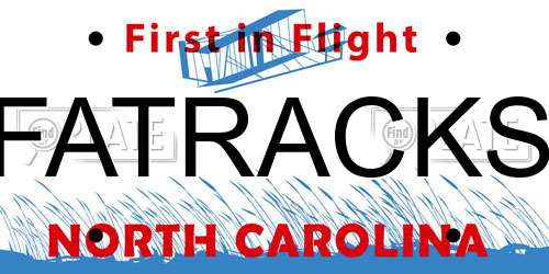 FATRACKS North Carolina License Plate
