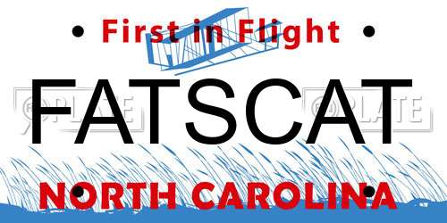 FATSCAT North Carolina License Plate
