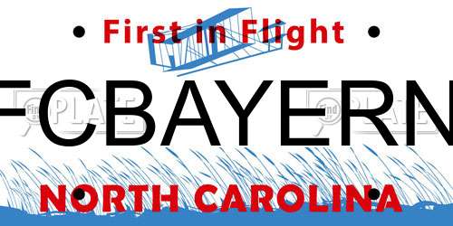 FCBAYERN North Carolina License Plate