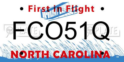 FCO51Q North Carolina License Plate