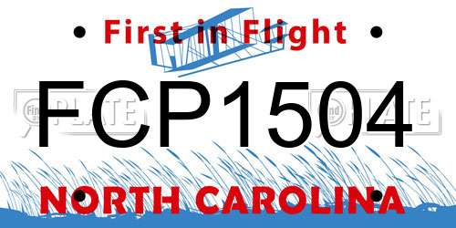 FCP1504 North Carolina License Plate