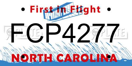 FCP4277 North Carolina License Plate