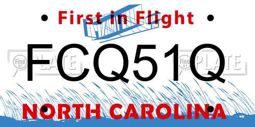 FCQ51Q North Carolina License Plate