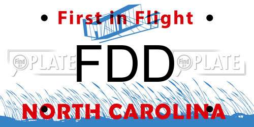 FDD North Carolina License Plate