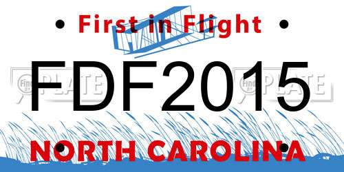 FDF2015 North Carolina License Plate
