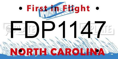 FDP1147 North Carolina License Plate