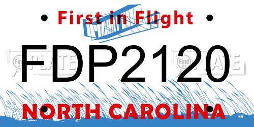 FDP2120 North Carolina License Plate