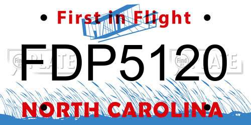 FDP5120 North Carolina License Plate