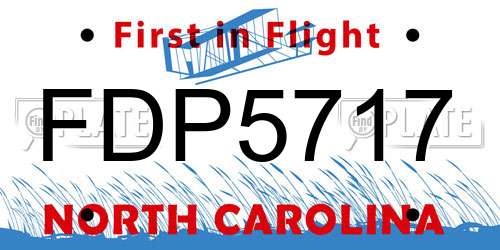 FDP5717 North Carolina License Plate