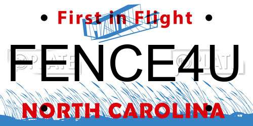 FENCE4U North Carolina License Plate