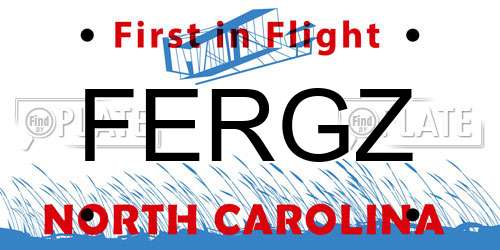 FERGZ North Carolina License Plate
