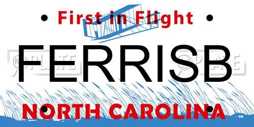 FERRISB North Carolina License Plate
