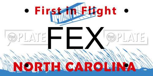 FEX North Carolina License Plate