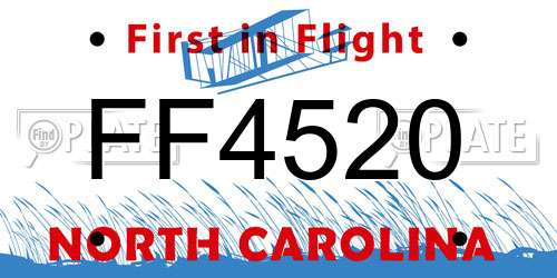 FF4520 North Carolina License Plate