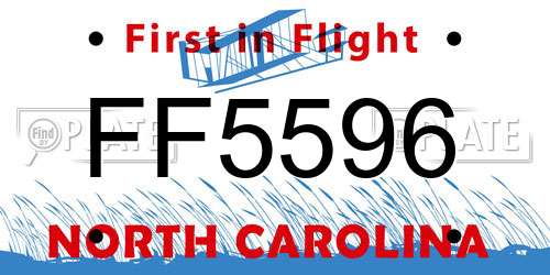 FF5596 North Carolina License Plate