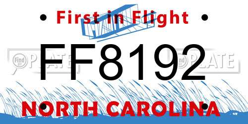 FF8192 North Carolina License Plate