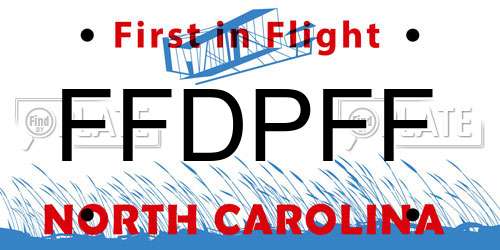FFDPFF North Carolina License Plate