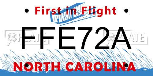 FFE72A North Carolina License Plate