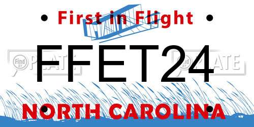 FFET24 North Carolina License Plate